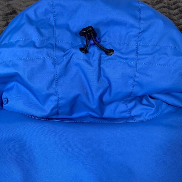 L.L. Bean Blue Hooded Raincoat Jacket Fleece Lined Womens size Medium - Picture 3 of 12